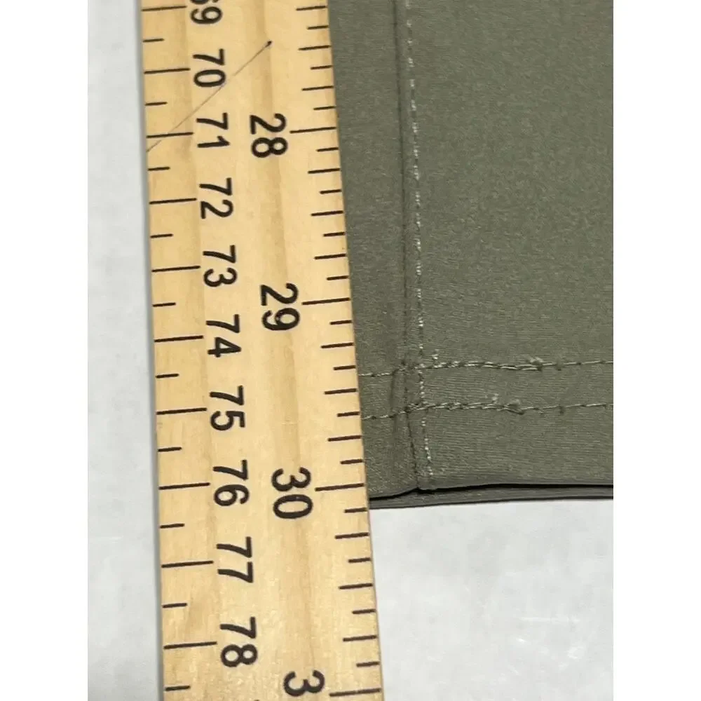 Hurley Jet Set Tech Men's Pant Flat Front Moisture Wicking Stretch Green 38 New